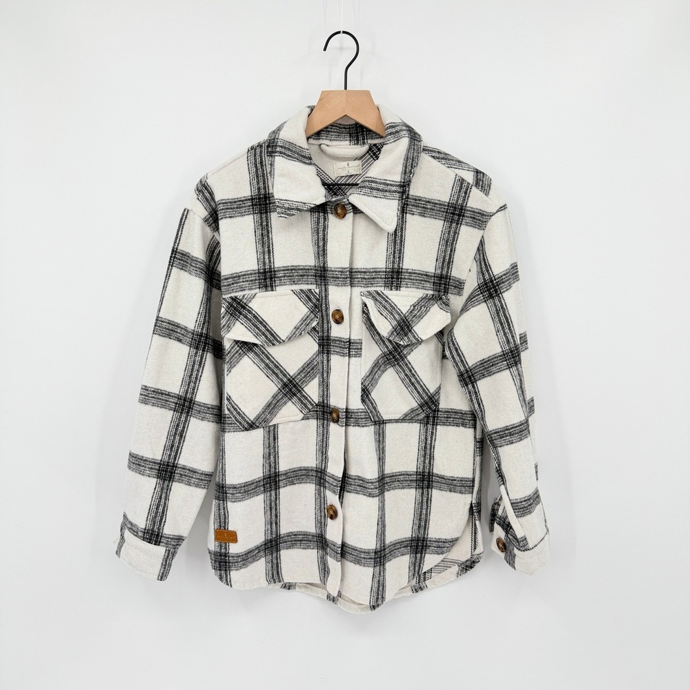 Simply Southern Button Up Shacket / Jacket Plaid Gorpcore Cabincore Womens S